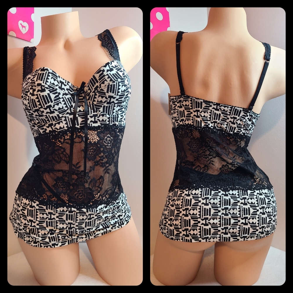 Y2K Arianne Underwire Babydoll Tank Size M